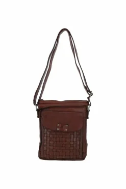 Cross-Body Bags|Handbags*Ashwood Leather Tramonto' Vintage Woven Leather Crossbody Bag Light Brown