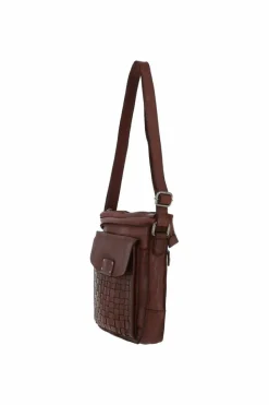 Cross-Body Bags|Handbags*Ashwood Leather Tramonto' Vintage Woven Leather Crossbody Bag Light Brown