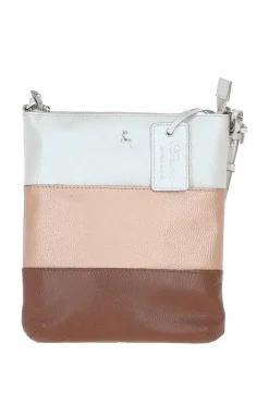 Cross-Body Bags|Handbags*Ashwood Leather Tricolore Elegante' Leather Crossbody Bag Tan