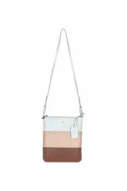 Cross-Body Bags|Handbags*Ashwood Leather Tricolore Elegante' Leather Crossbody Bag Tan