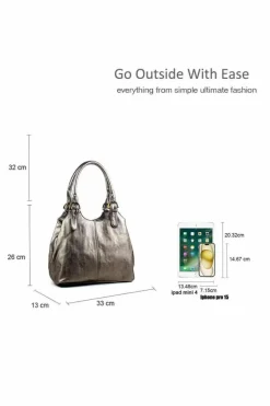 Shoulder Bags|Handbags*Kitise Tri-Compartments Tote Handbag Shoulder Bag with Detachable Strap Black