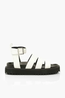 Flats|Sandals*boohoo Triple Strap Chunky Footbed Sandals white