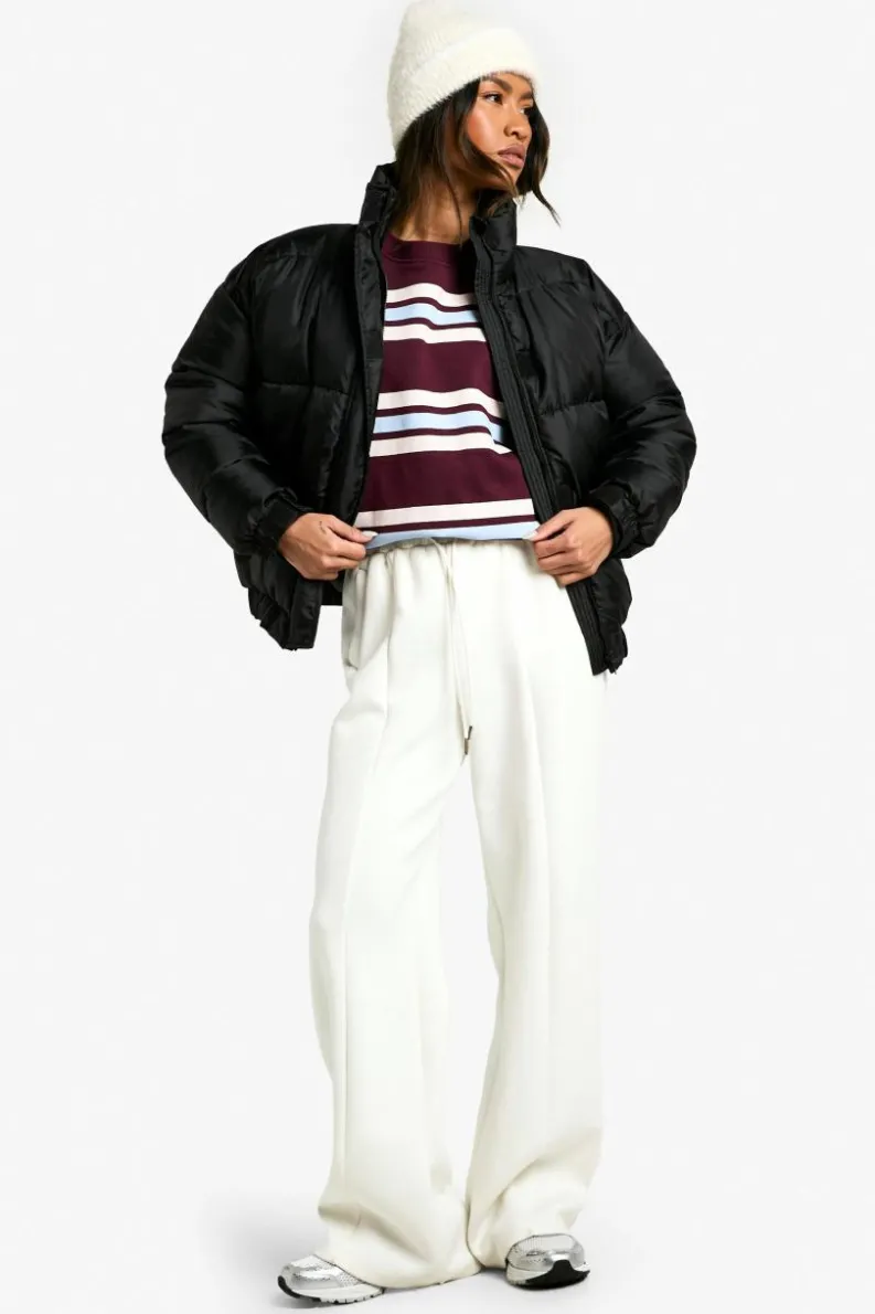 Sweatshirts|Dsgn Studio*boohoo Triple Striped Oversized Sweatshirt burgundy