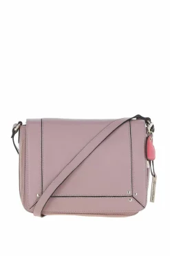 Shoulder Bags*Ashwood Leather Tsanta' Flap Over Real Leather Shoulder Bag Dark Pink