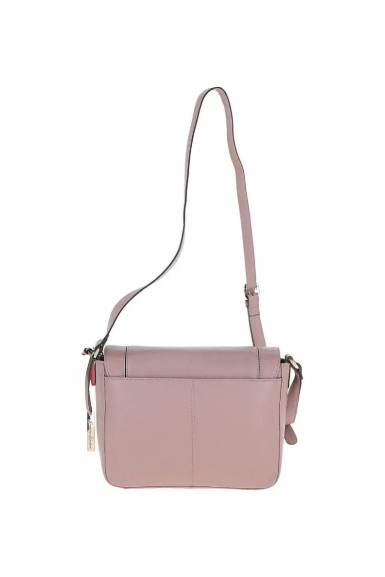Shoulder Bags*Ashwood Leather Tsanta' Flap Over Real Leather Shoulder Bag Dark Pink