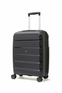 Handbags*Rock Tulum 8 Wheel Hardshell Expandable Suitcase Small Black