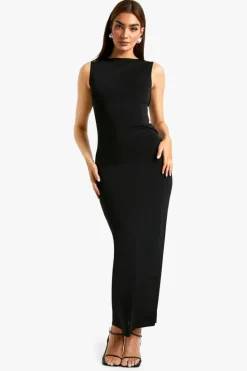 Maxi Dresses*boohoo Twist Back Detail Maxi Dress black