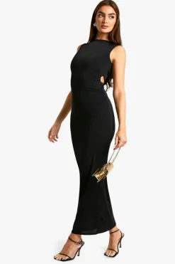 Maxi Dresses*boohoo Twist Back Detail Maxi Dress black