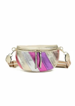 Cross-Body Bags|Handbags*Where's That From Twist' Colourful Cross Body Belt Bag Gold
