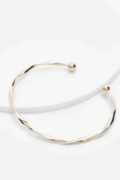 Bracelets*boohoo Twisted Molten Bangle Bracelet gold