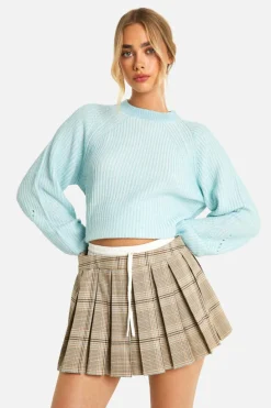 Jumpers*boohoo Two Tone Stripe Plated Jumper blue