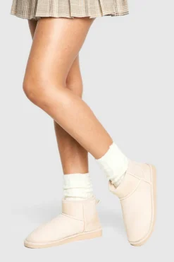 Sandals|Cosy Boots*boohoo Ultra Mini Cosy Ankle Boots ecru