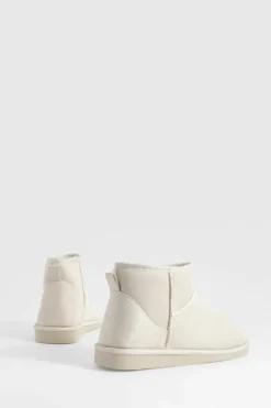 Sandals|Cosy Boots*boohoo Ultra Mini Cosy Ankle Boots ecru