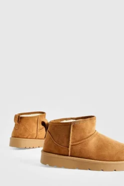 Cosy Boots|All Boots*boohoo Ultra Mini Faux Fur Lined Boots chestnut