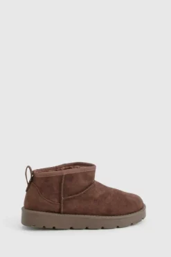 Cosy Boots|All Boots*boohoo Ultra Mini Faux Fur Lined Boots chocolate
