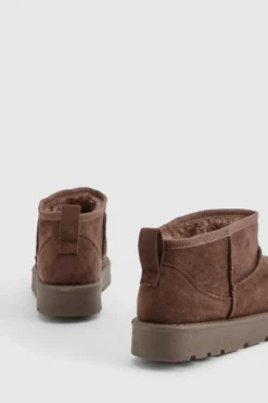 Cosy Boots|All Boots*boohoo Ultra Mini Faux Fur Lined Boots chocolate