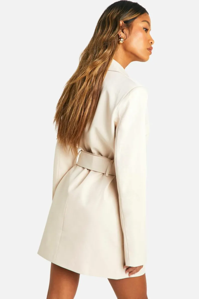 Blazer Dresses|Mini Dresses*boohoo Utility Blazer Dress ecru