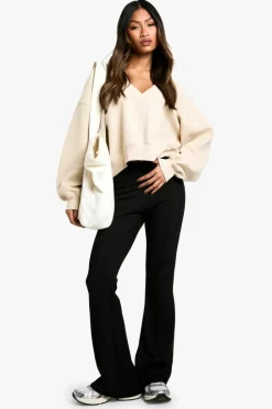 Sweatshirts|Hoodies & Sweatshirts*boohoo V NECK BALLOON SLEEVE SWEATSHIRT stone