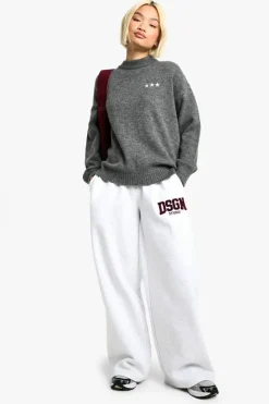 Jumpers|Jumpers & Cardigans*boohoo Varsity Crew Neck Jumper mid grey