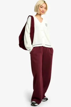 Cardigans*boohoo Varsity Knitted Cardigan cream