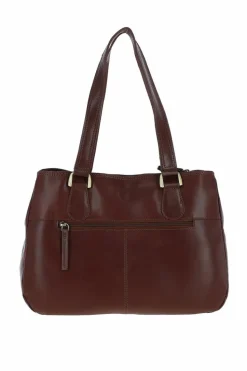 Shoulder Bags*Ashwood Leather Vegetable Tanned Three Section Real Leather Shoulder Bag Light Brown