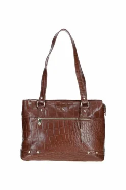 Shoulder Bags|Handbags*Ashwood Leather Velutto Eleganza' Zip Mid Section Real Leather Shoulder Bag Light Brown