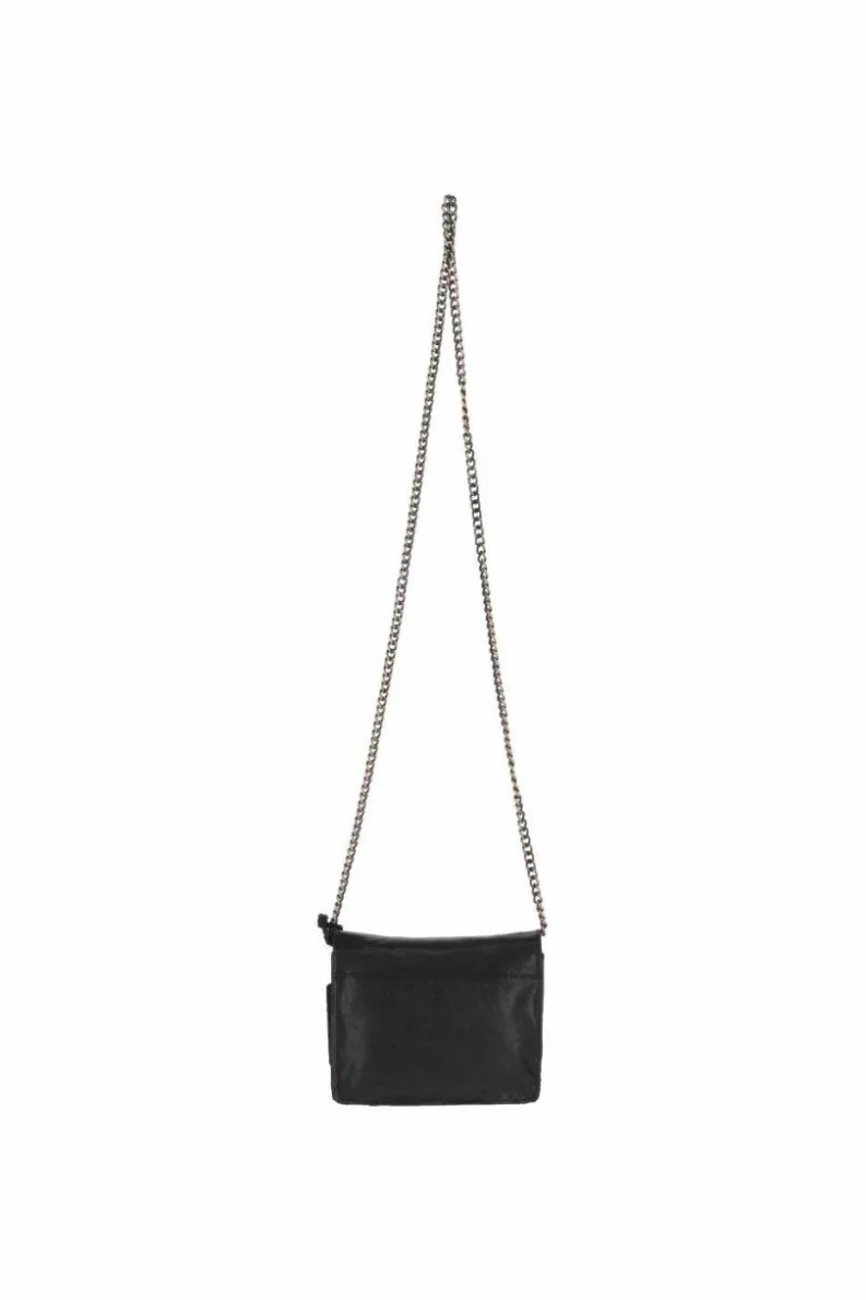 Cross-Body Bags*Ashwood Leather Vintage Mini Leather Cross Body Shoulder Bag With Chain Strap Black