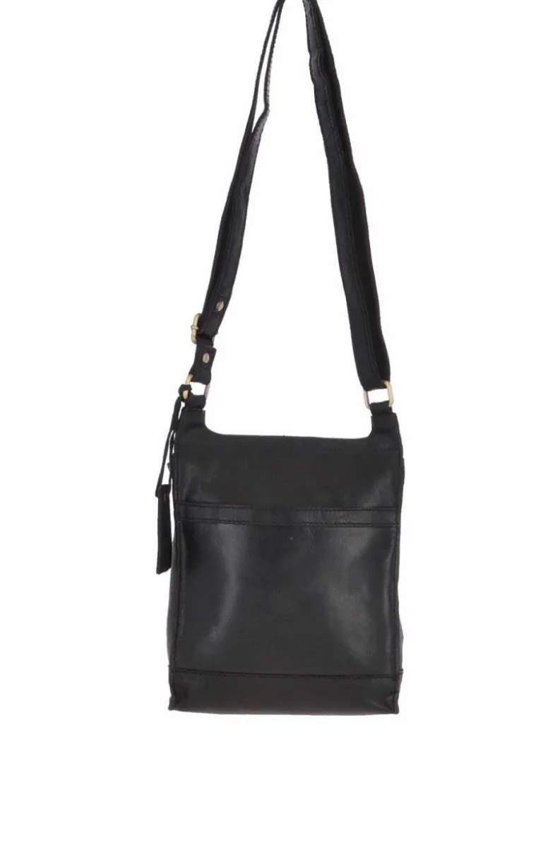 Shoulder Bags*Ashwood Leather Vintage Small Leather Travel Shoulder Bag Black