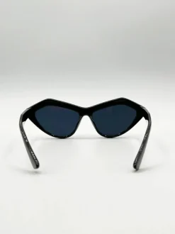 Sunglasses*SVNX Vintage Style Angular Sunglasses in Black