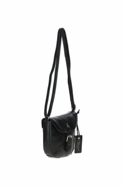 Handbags|Cross-Body Bags*Ashwood Leather Violet' Real Leather Flap-Over Crossbody Bag Black