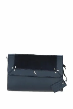 Cross-Body Bags*Ashwood Leather Viviana' Natural Hair On Hide Medium Cross Body Bag Navy