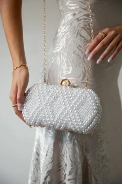 Handbags|Clutch Bags*SVNX Beaded Clutch Bag White