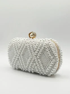 Handbags|Clutch Bags*SVNX Beaded Clutch Bag White
