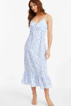 Midi Dresses*Quiz Ditsy Floral Midi Dress White