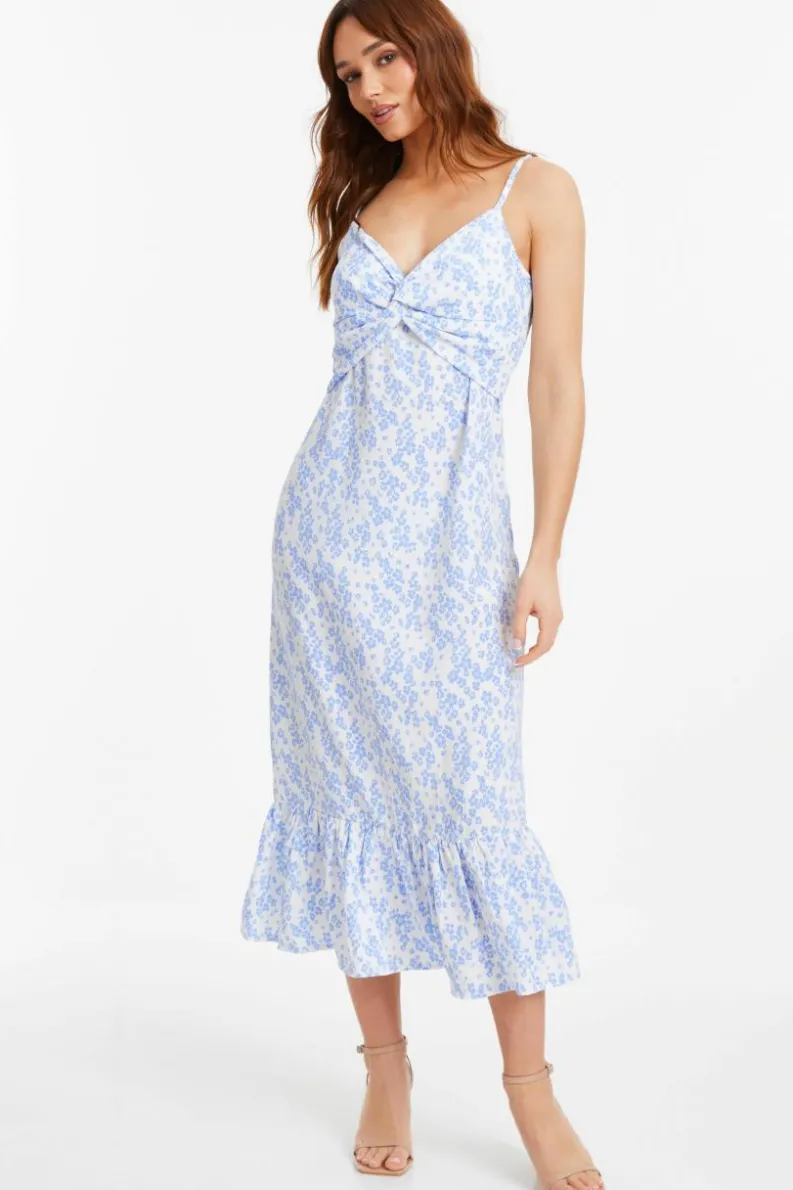 Midi Dresses*Quiz Ditsy Floral Midi Dress White