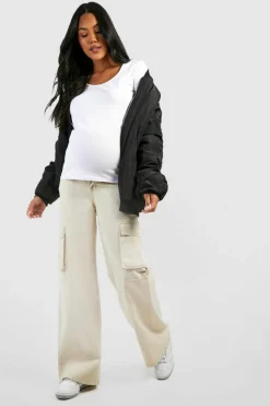 Long Sleeve Tops|Tops*boohoo Maternity Basic Long Sleeve Scoop Neck Top white