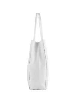 Tote Bags*Sostter Pebbled Leather Tote Shopper | BAEAL White