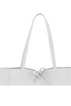 Tote Bags*Sostter Pebbled Leather Tote Shopper | BAEAL White
