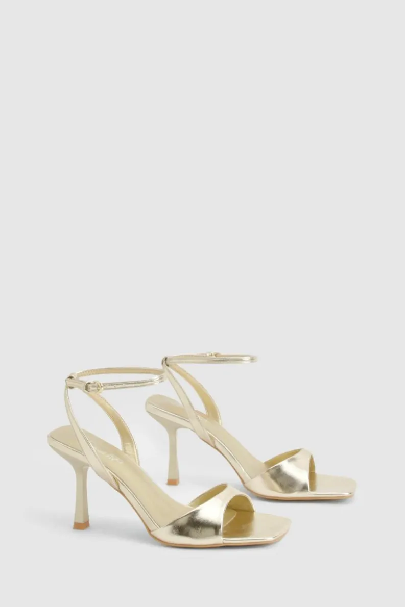 Heels*boohoo Wide Fit 2 Part Stiletto Heels gold