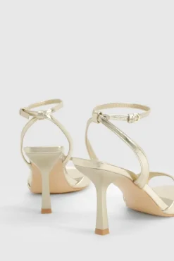 Heels*boohoo Wide Fit 2 Part Stiletto Heels gold