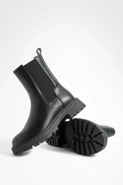 All Boots|Boots*boohoo Wide Fit Back Tab Chelsea Boots black