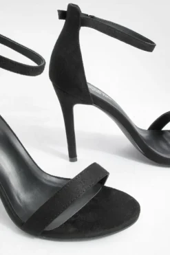 Heels*boohoo Wide Fit Barely There Basic Heels black