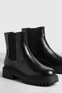 All Boots|Boots*boohoo Wide Fit Double Panel Chelsea Boots black