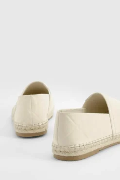 Sandals*boohoo Wide Fit Embossed Espadrilles beige