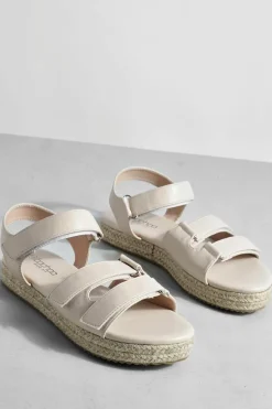 Sandals*boohoo Wide Fit Flatform Sandals nude