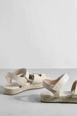 Sandals*boohoo Wide Fit Flatform Sandals nude