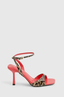 Heels*boohoo Wide Fit 2 Part Stiletto Heels leopard