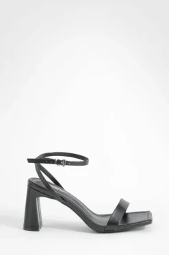 Heels*boohoo Wide Fit Mid Height 2 Part Heels black