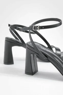 Heels*boohoo Wide Fit Mid Height 2 Part Heels black
