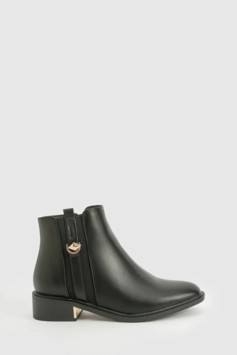 Ankle Boots*boohoo Wide Fit Panel Detail Chelsea Ankle Boots black